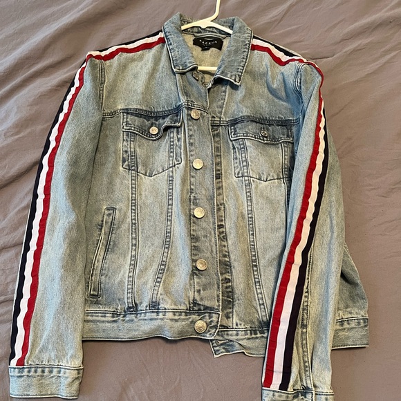 Pacsun Striped Jean Jacket. Medium - Picture 1 of 4